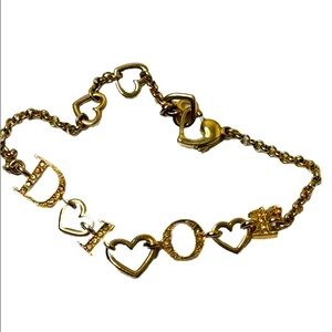Christian DIOR heart/rhinestone bracelet